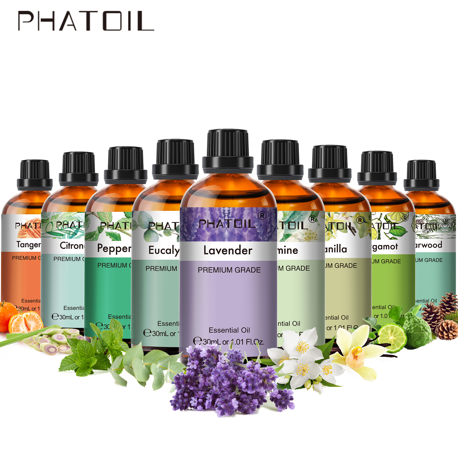 Home Fragrance Eucalyptus - PHATOIL Aromatherapy Essential Oil Bergamot Ylang