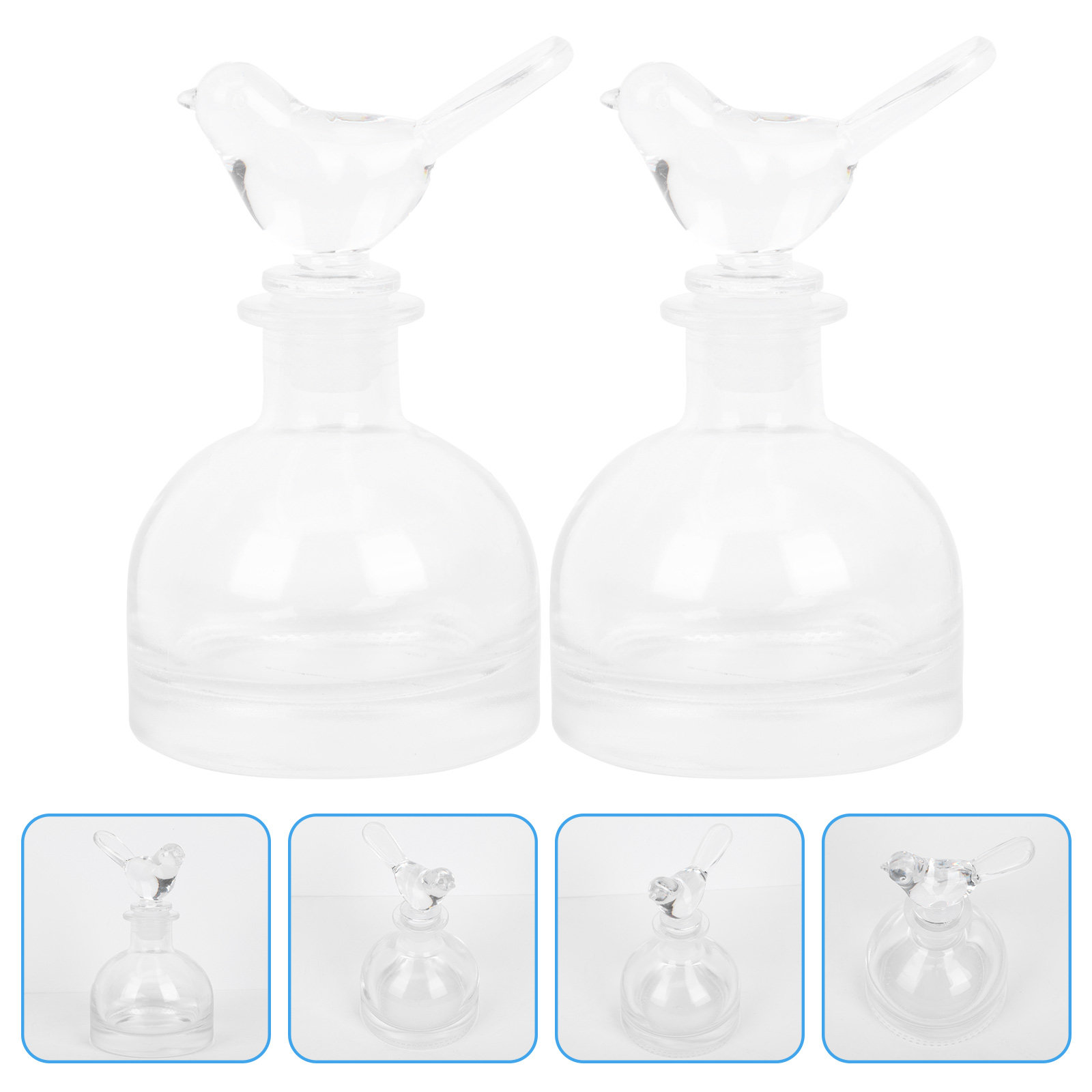 2Pcs Glass Perfume Bottles Pre - Home Fragrance Perfume ulasan dan harga