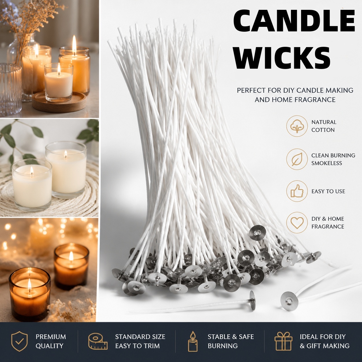 Smokeless Candle Wicks Soy wax - Soy Wax Flake ulasan dan harga