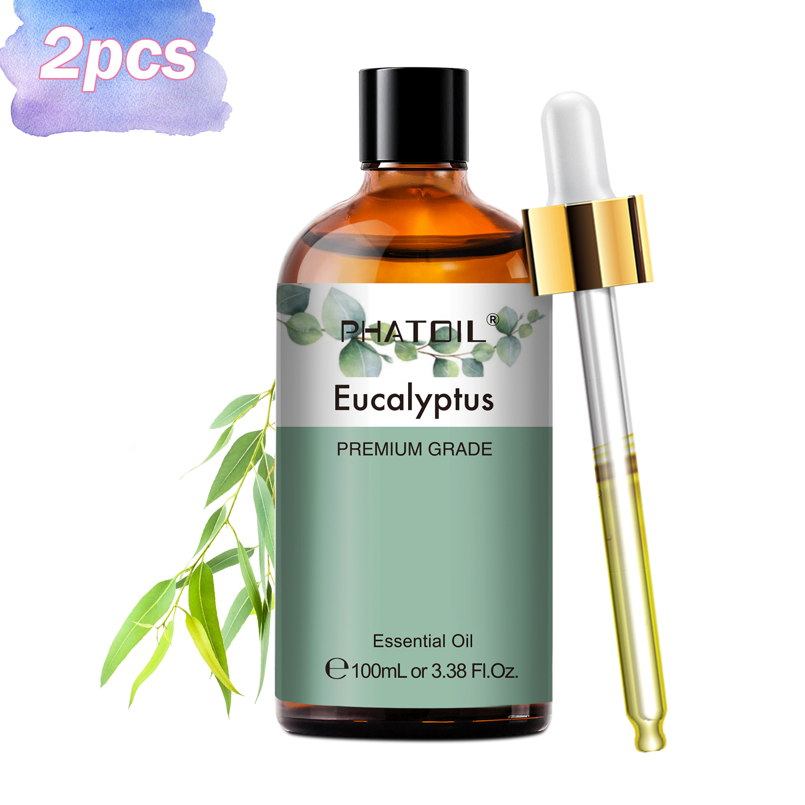 PHATOIL 2PCS 100ml Pure Essent - Home Fragrance Eucalyptus ulasan dan harga