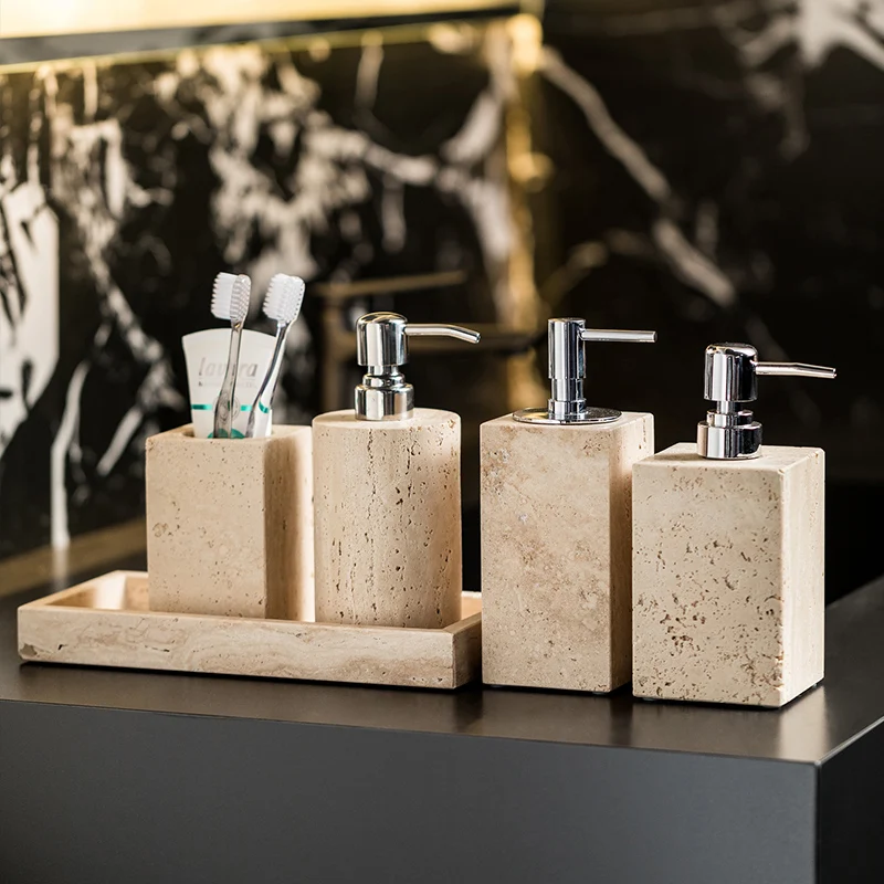 Beige Travertine Bathroom Set  - Reed Diffuser Set ulasan dan harga