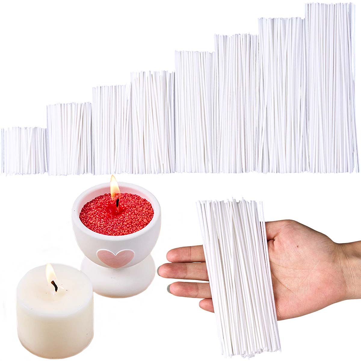 50pcs /Set Waxed Cotton Candle - Soy Wax Flake ulasan dan harga