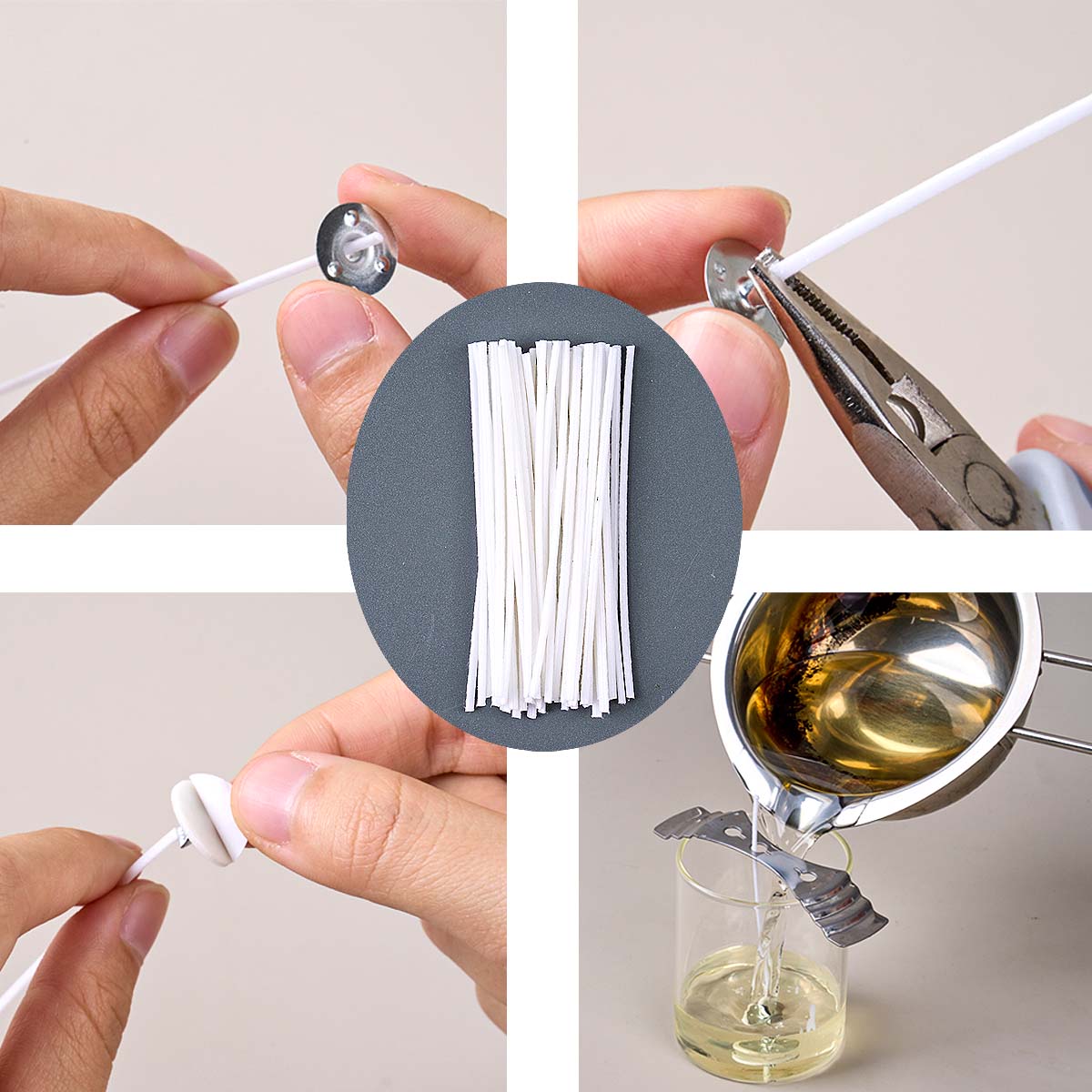 50pcs /Set Waxed Cotton Candle - Soy Wax Flake ulasan dan harga