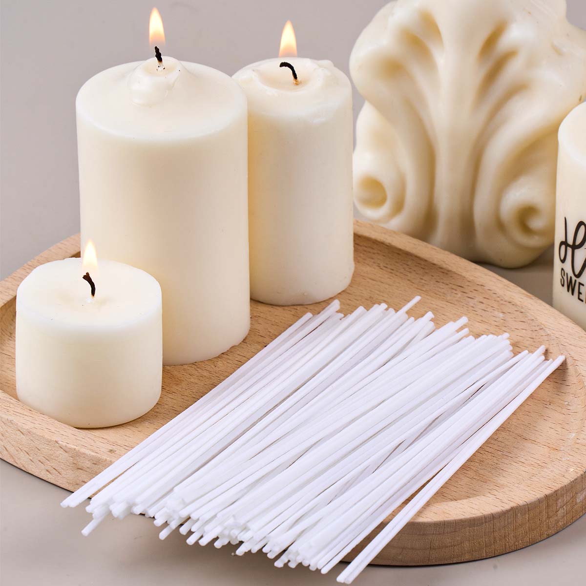 50pcs /Set Waxed Cotton Candle - Soy Wax Flake ulasan dan harga