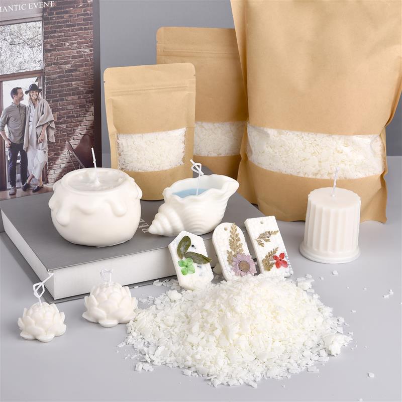 50-1000g Natural Pure Soy Wax  - Soy Wax Flake ulasan dan harga