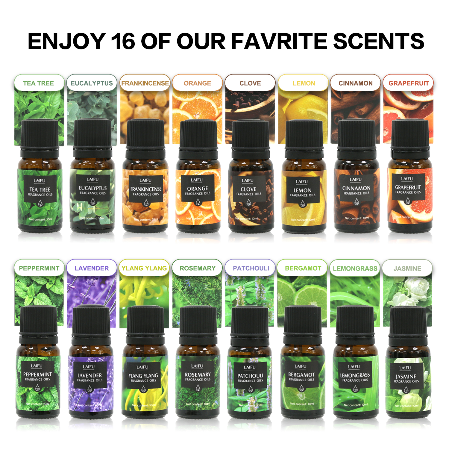 16x10ml Essential Oils Set for - Home Fragrance Perfume ulasan dan harga