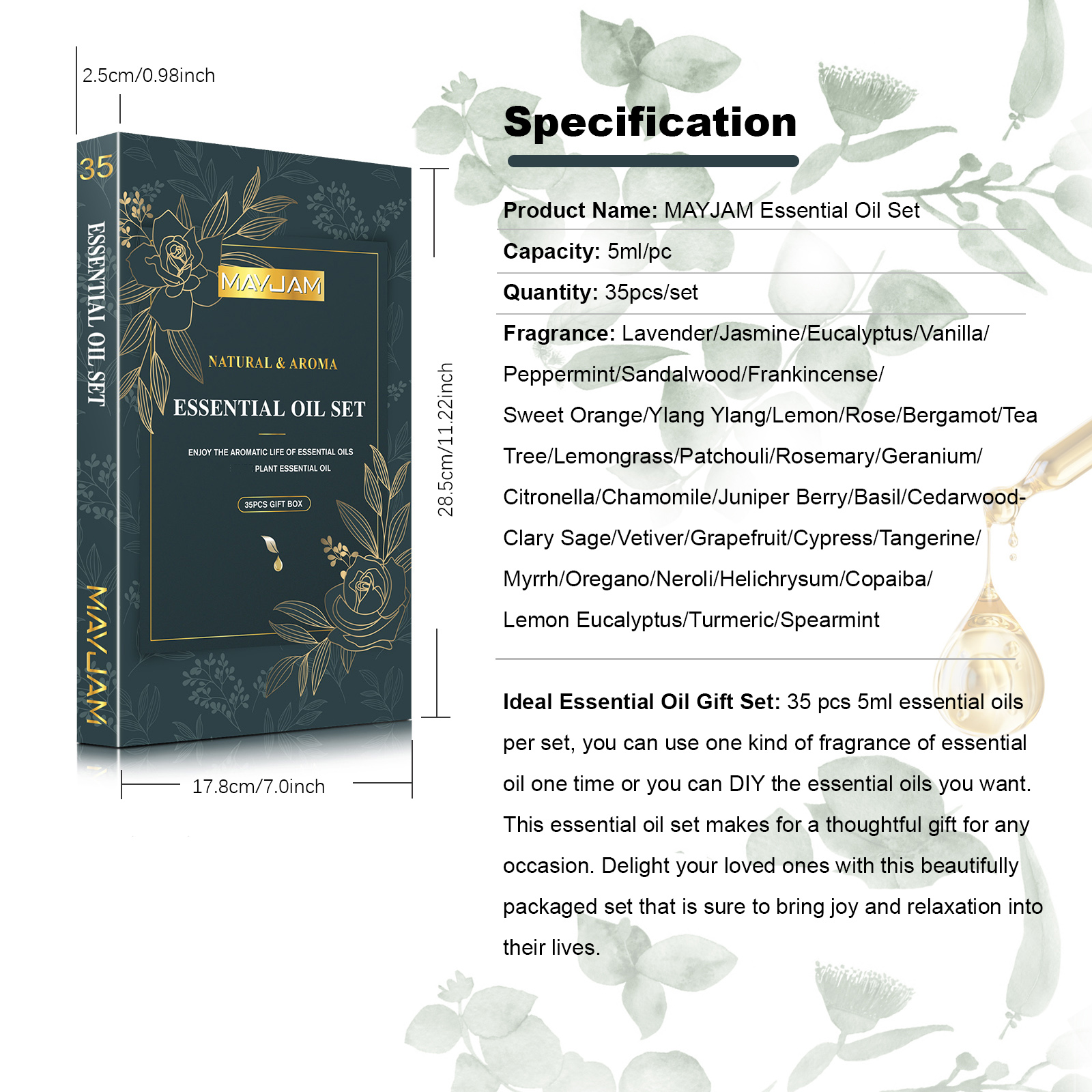 MAYJAM 35 Bottles Aromatherapy - Home Fragrance Eucalyptus ulasan dan harga