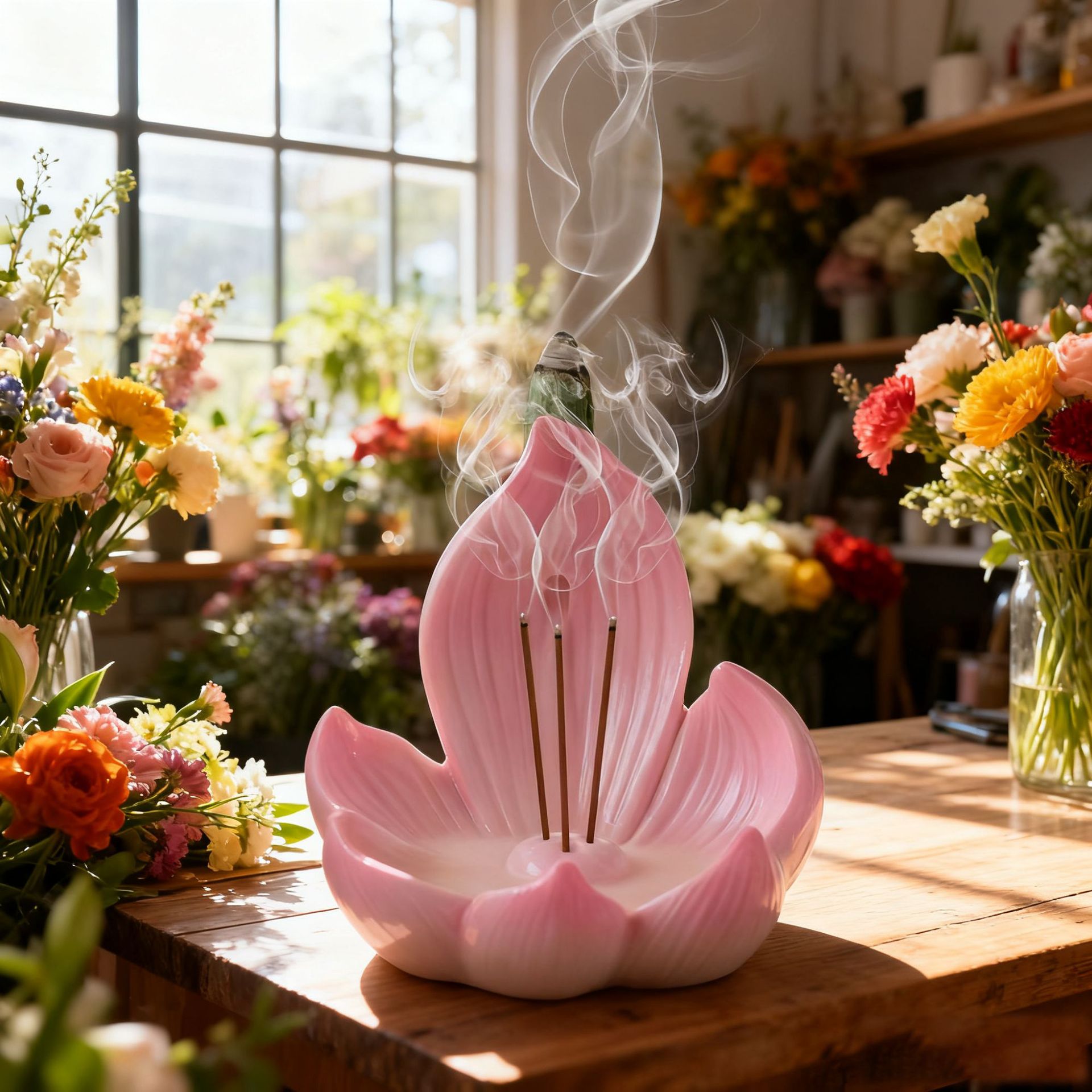 Resin Lotus Incense Burner Hol - Home Fragrance Incense Sticks ulasan dan harga