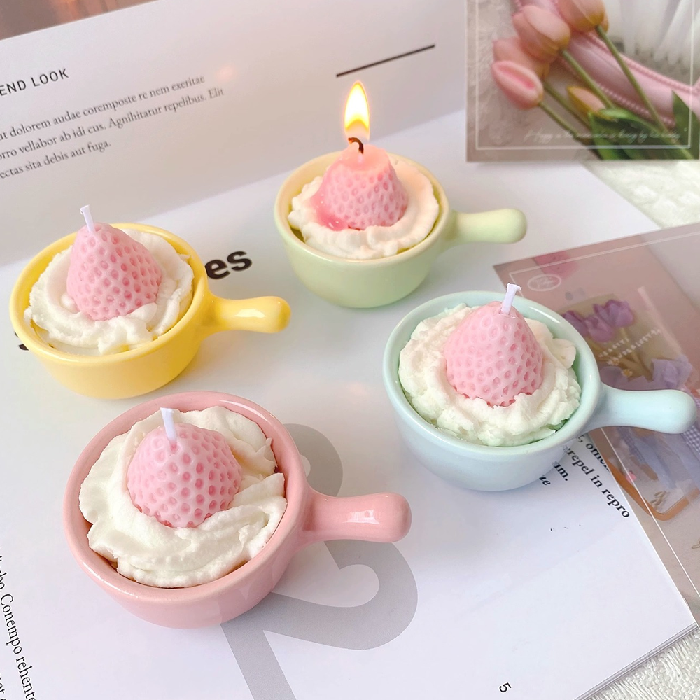 1Pc Strawberry Cup Cake Scente - Home Fragrance English Pear And Freesia ulasan dan harga