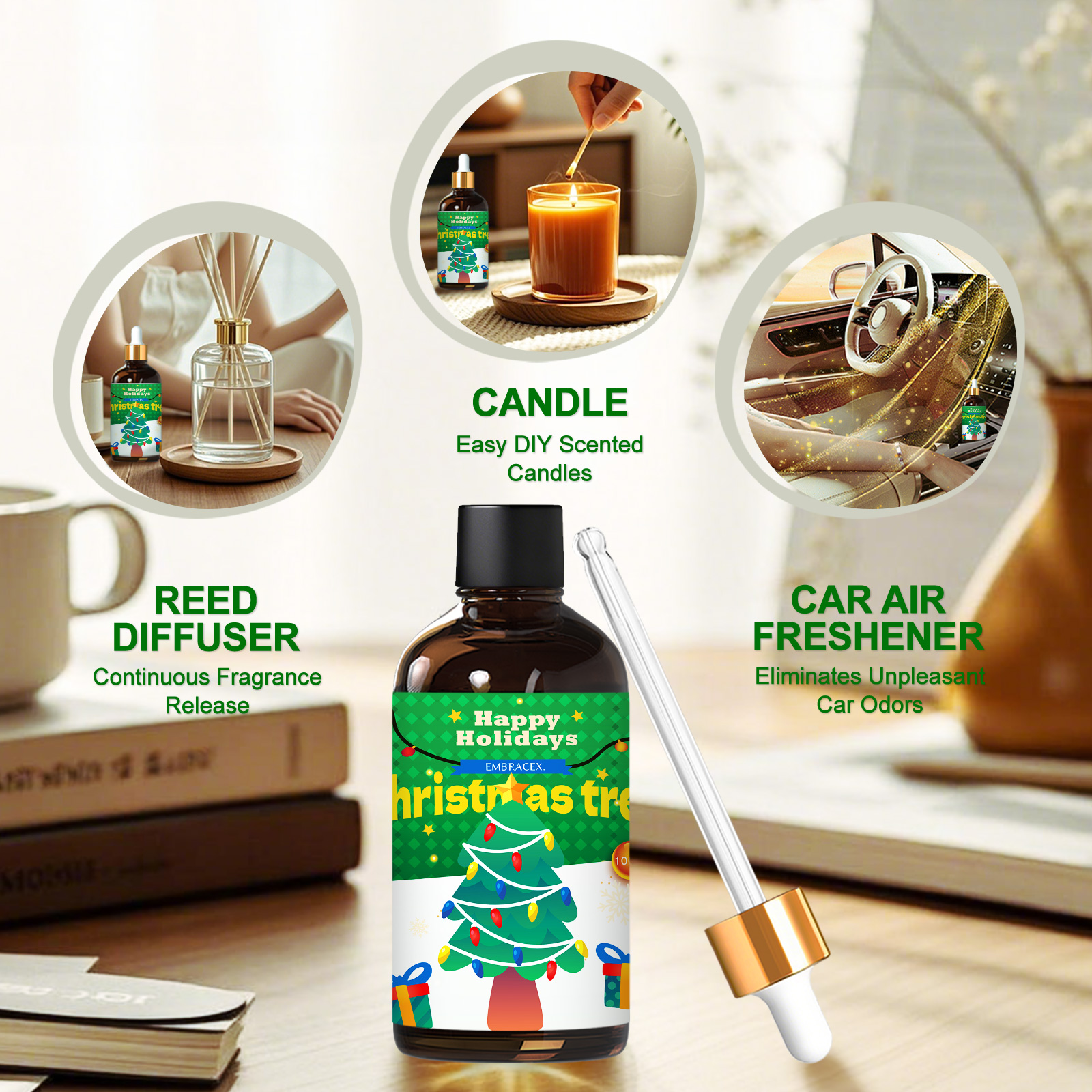 100ml Christmas Tree Essential - Xmas Home Fragrance ulasan dan harga