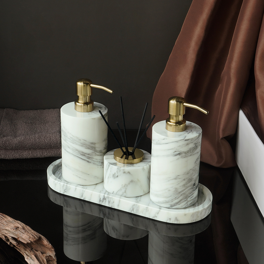 White Arabescato Natural Marbl - Reed Diffuser Set ulasan dan harga