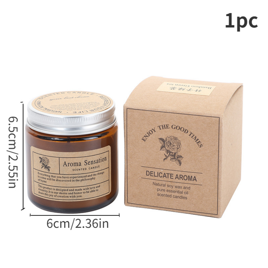 1pc Brown Glass Cup Aromathera - Soy Wax Flake ulasan dan harga