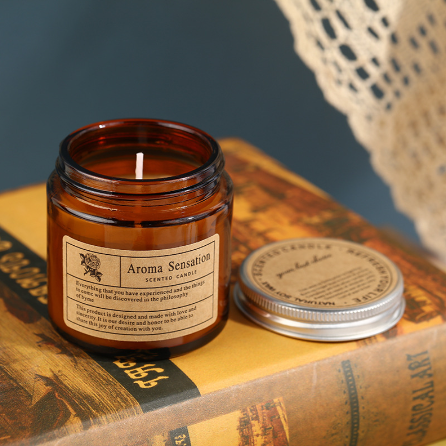 1pc Brown Glass Cup Aromathera - Soy Wax Flake ulasan dan harga